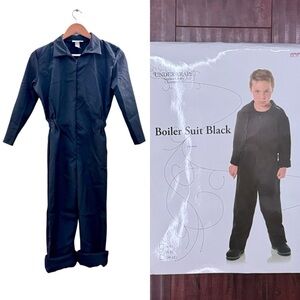 New Black Boiler Suit Costume for Kids Size M (6-8)